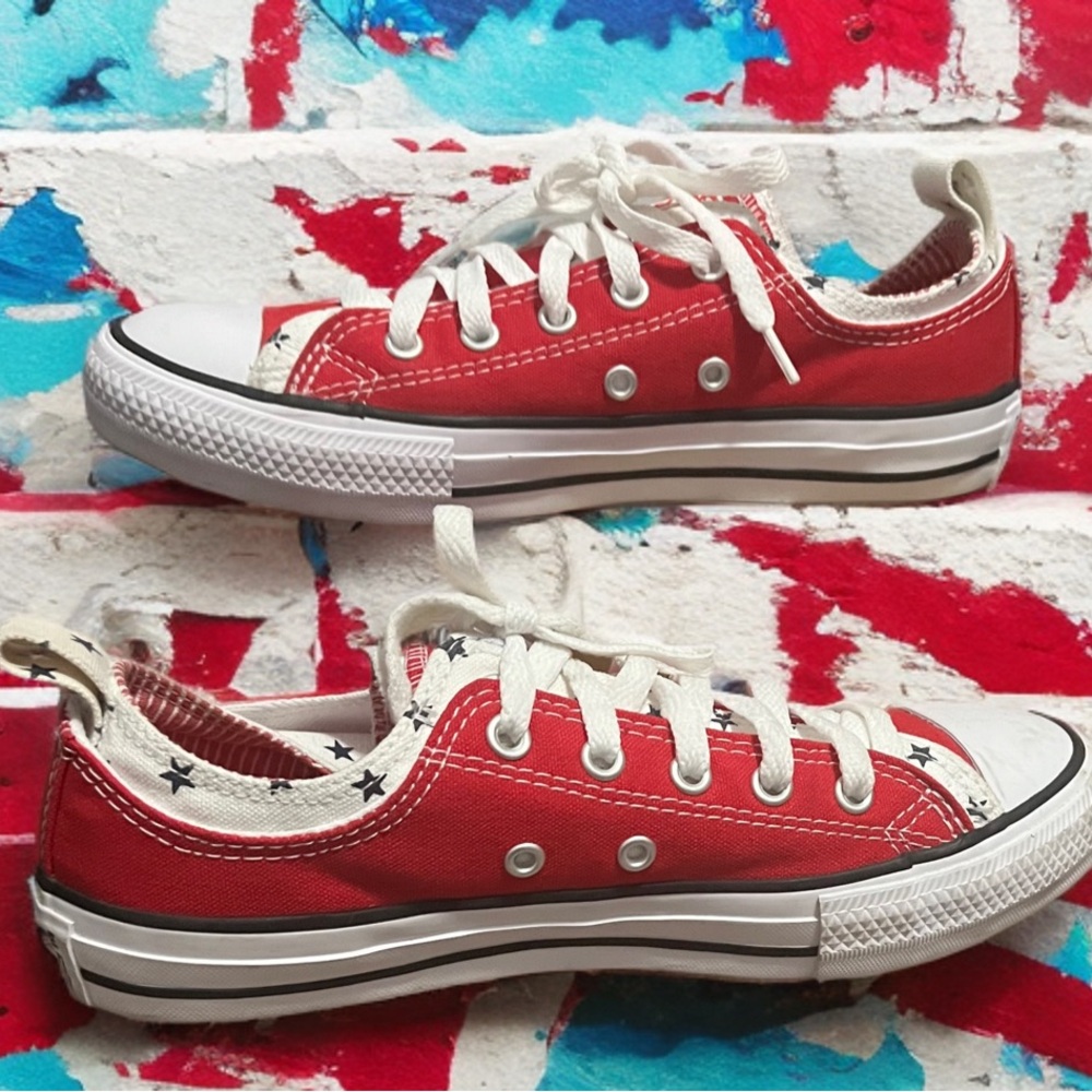 Red Canvas Kids Sneakers